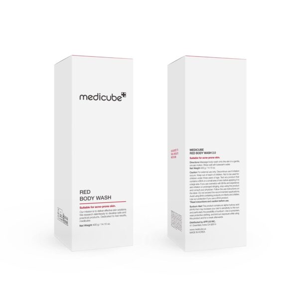 medicube Red Acne Body Wash 14.10 Fl.oz I Low pH and Hydrating Cleanser with Salicylic Acid, Lactic Acid, Niacinamide and Hyaluronic Acid Suitable for Bacne Treatment | Korean Skin Care2 - Image 8
