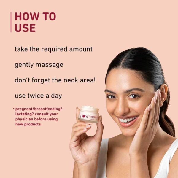 Plum Saffron & Kumkumadi Oil Daily Glow Bright Moisturizing Cream | Quick-Absorbing Day Cream to Brighten Skin, with SPF 35 - Image 6