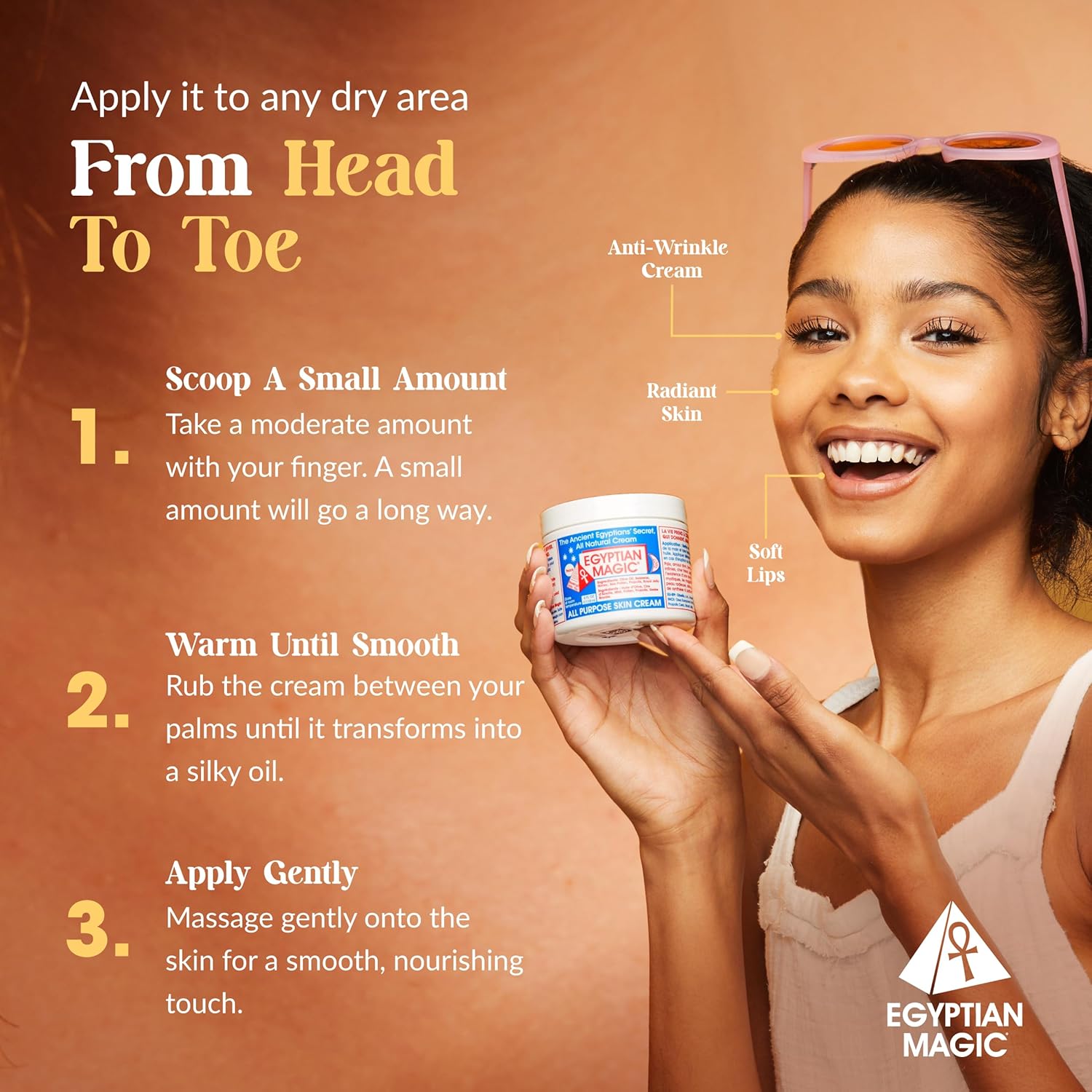 Egyptian Magic - All Purpose Face, Body, and Dry Skin Moisturizing Cream, Skin Protectant for Women & Men, Eczema Care Healing Balm, Scar Treatment, Stretch Marks, and Tattoo Aftercare, 1oz Jar - Image 3