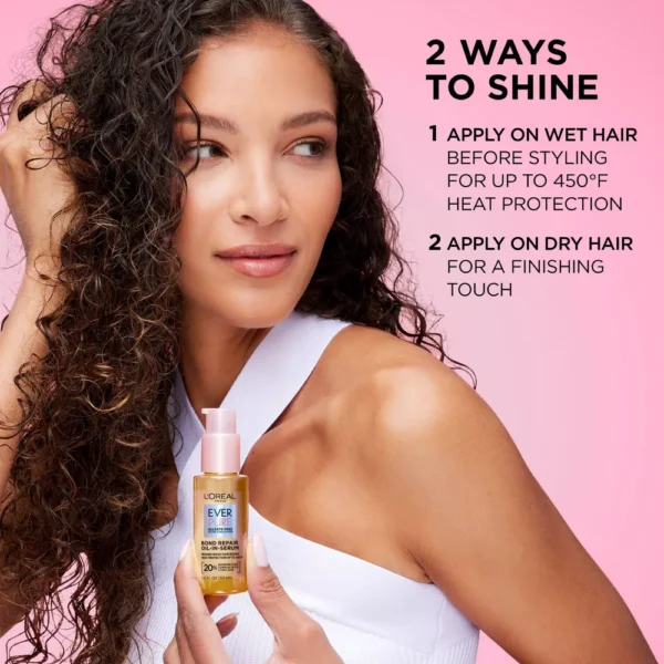 L'Oreal Paris EverPure Bond Repair Hair Oil-in-Serum and Heat Protectant - 1.6 fl oz - Image 6
