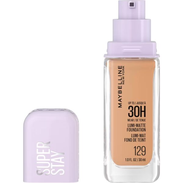 Maybelline Super Stay Up to 30HR Wear Lumi-Matte Liquid Foundation - 1 fl oz- 129 - Image 3