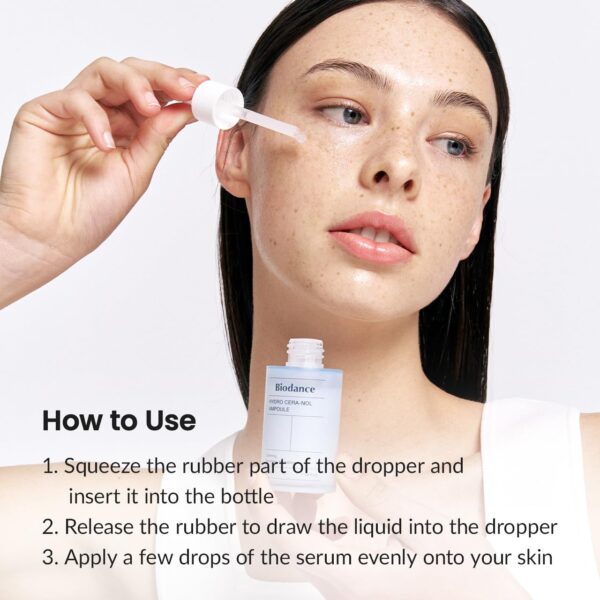 Biodance Hydro Cera-nol Ampoule, Intensive Moisturizing Serum, Deep Hydration & Soothing with Panthenol, Redness Reducing Serum, 1.69 fl. oz - Image 7