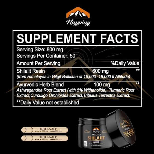 Shilajit Pure Himalayan Organic Shilajit Resin, 800mg Gold Grade Natural Shilajit for Men & Women, with 85+ Fulvic Acid & Trace Minerals, Energy Boost, Immune Support, 30 Grams - Image 4