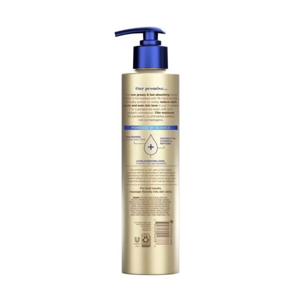 Vaseline Radiant X Even Tone Body Lotion with Niacinamide and Peptides, 11 oz - Image 3