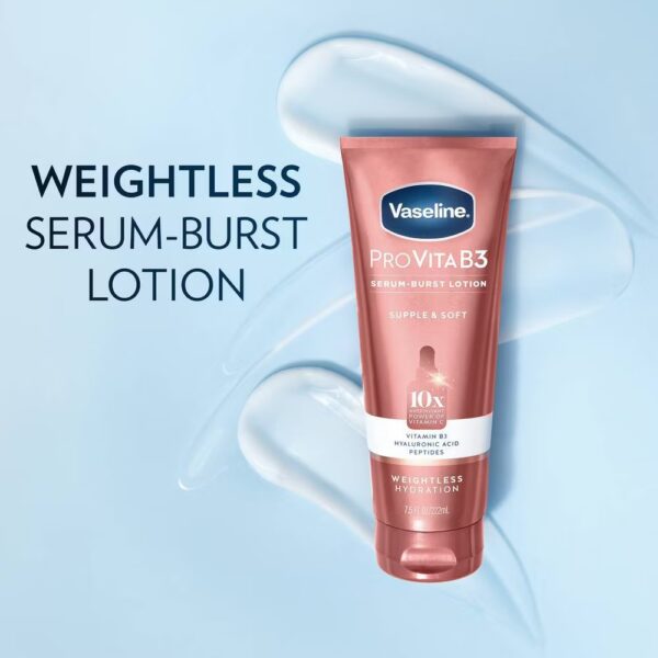 Vaseline Pro VitaB3 Serum Burst Lotion with Niacinamide, Hyaluronic Acid and Peptides, 7.5 fl oz - Image 6