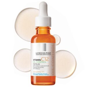 La Roche-Posay Pure 12% Vitamin C Serum For Face With Hyaluronic Acid & Salicylic Acid, Hydrating Face Serum, Boost Radiance & Reduce Wrinkles, **NEW**