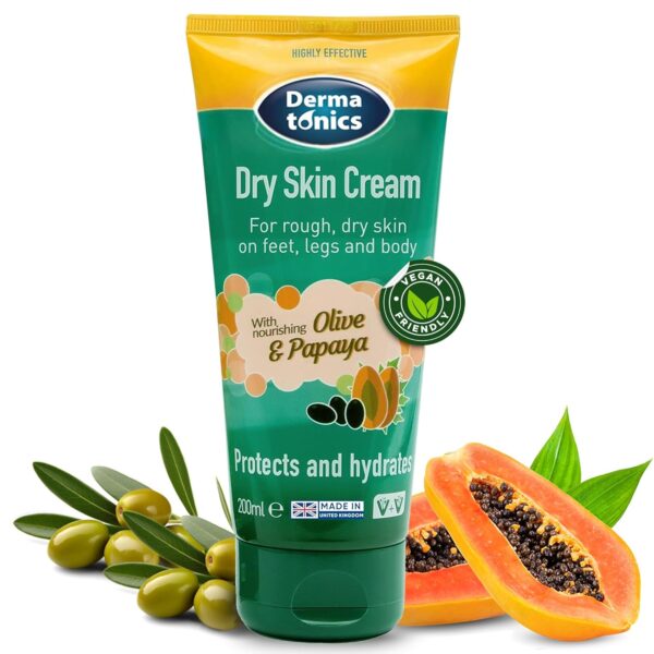 Dermatonics Dry Skin Cream for Cracked Heels, Hands & Feet | 10% Urea Intensive Care Solution, Softening Calloused, Rough & Damaged Skin - Absorbs Quickly | Hydrating Moisturizer - Daily Use | 200 ml  (Online Only)