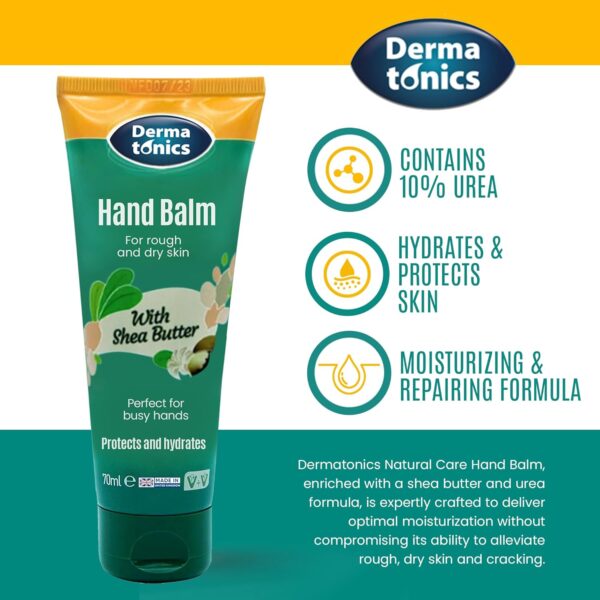 Dermatonics Natural Hand Care Balm | Shea Butter and Urea Formula for Rough, Dry Skin and Cracking | Expert Formulated and Paraben-free | Moisturizing Cream for Soft and Nourished Hands | 2.37 fl oz  (Online Only) - Image 4