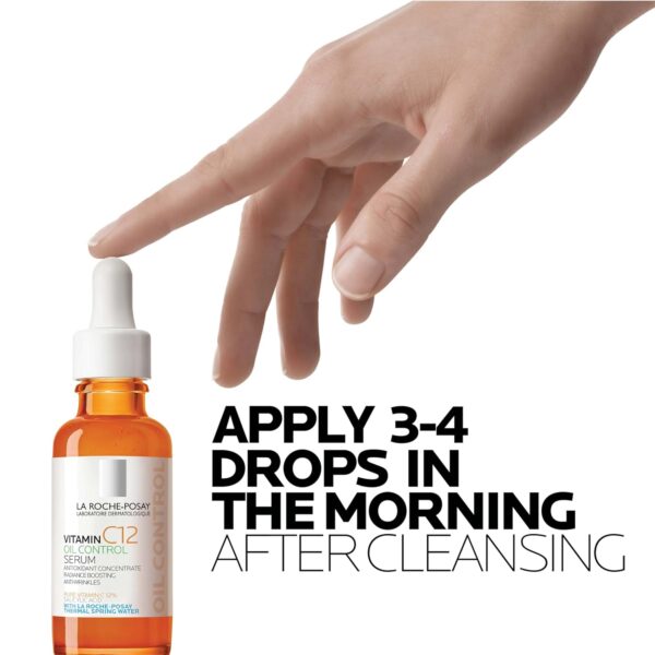 La Roche-Posay Pure 12% Vitamin C Serum For Face With Hyaluronic Acid & Salicylic Acid, Hydrating Face Serum, Boost Radiance & Reduce Wrinkles, **NEW** - Image 8