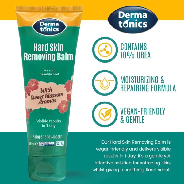 Dermatonics Hard Skin & Callus Removing Balm w/Sakura Blossom Aromas & 10% Urea - Skin Care for Feet, Hands & Elbows – Moisturizing & Repairing Formula for Dry & Cracked Skin - 2.37 fl oz Tube  (Online Only) - Image 4