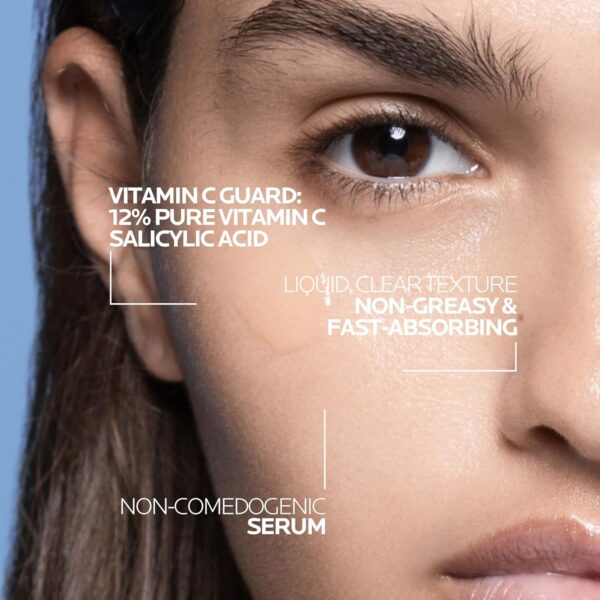 La Roche-Posay Pure 12% Vitamin C Serum For Face With Hyaluronic Acid & Salicylic Acid, Hydrating Face Serum, Boost Radiance & Reduce Wrinkles, **NEW** - Image 6