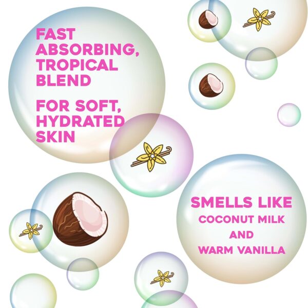 OGX Extra Creamy + Coconut Miracle Oil Ultra Moisture Body Lotion with Vanilla Bean, All Skin Types, 19.5 Ounce - Image 6