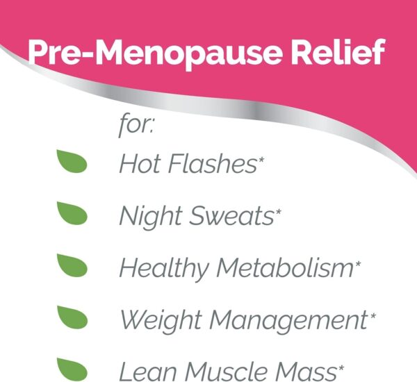 Estroven Pre-Menopause Relief, 30 Ct., Clinically Proven Ingredients, Provides Menopause Relief plus Night Sweats & Hot Flash Relief, Drug-Free or Estrogen Free - Image 4