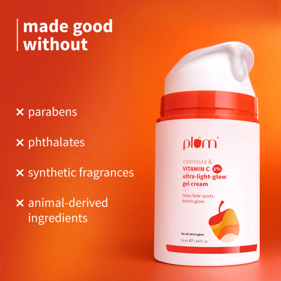 Plum Goodness 1% Vitamin C Ultra-Light-Glow Boosting Gel Cream with Alpha Arbutin 50ml - Image 7