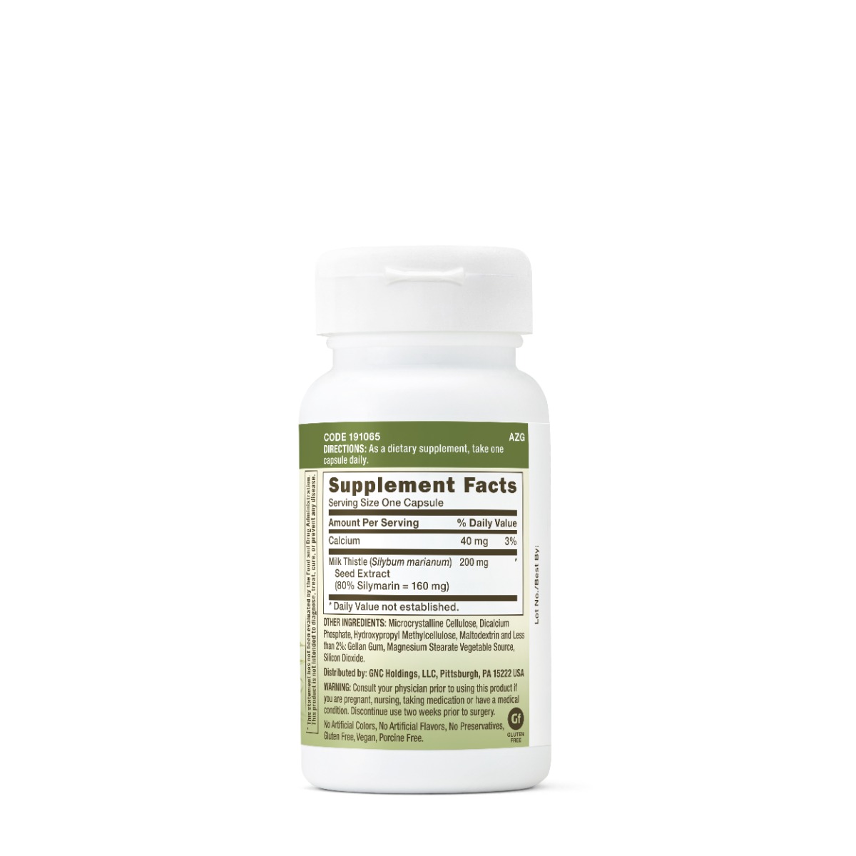 GNC Herbal Plus® Milk Thistle 200 mg, Vegan 30 caps - Image 3