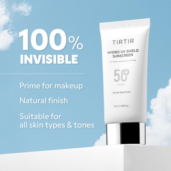TIRTIR Hydro UV Shield Sunscreen | SPF 50+ UVA/UVB Protection, Lightweight, No White Cast, Non-greasy, Korean Sunscreen, 1.69 Fl Oz - Image 7
