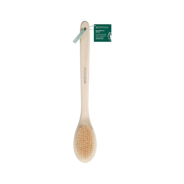 EcoTools Bath Bristle Brush, Bath Brush with Long Handle, Cleanse Back & Hard-to-Reach Areas, Eco Friendly Shower Brush for Exfoliating, Cruelty Free Nylon Bristles, Vegan, 1 Count - Image 2