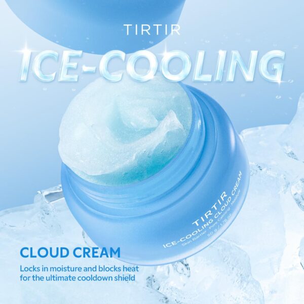 TIRTIR Ice-Cooling Cloud Cream | -4.36°C Instant Cool Down Firming Face Moisturizer for Day and Night Korean Skincare (1.76 Fl Oz) - Image 3