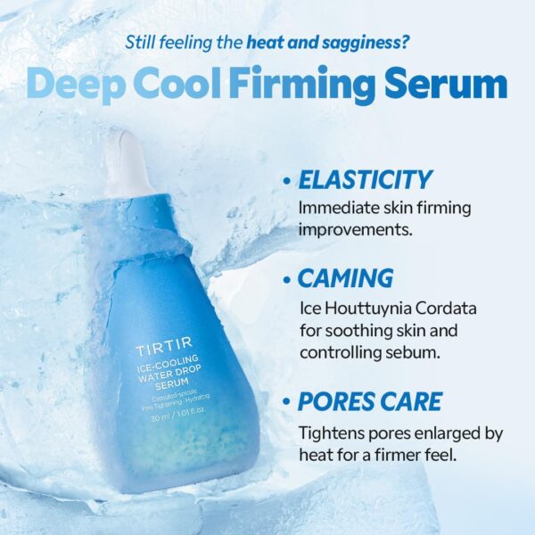 TIRTIR Ice-Cooling Water Drop Serum | -4.39°C Cooling Korean Serum for Face Instant Hydration Soothing Care (1.01 Fl Oz) - Image 6