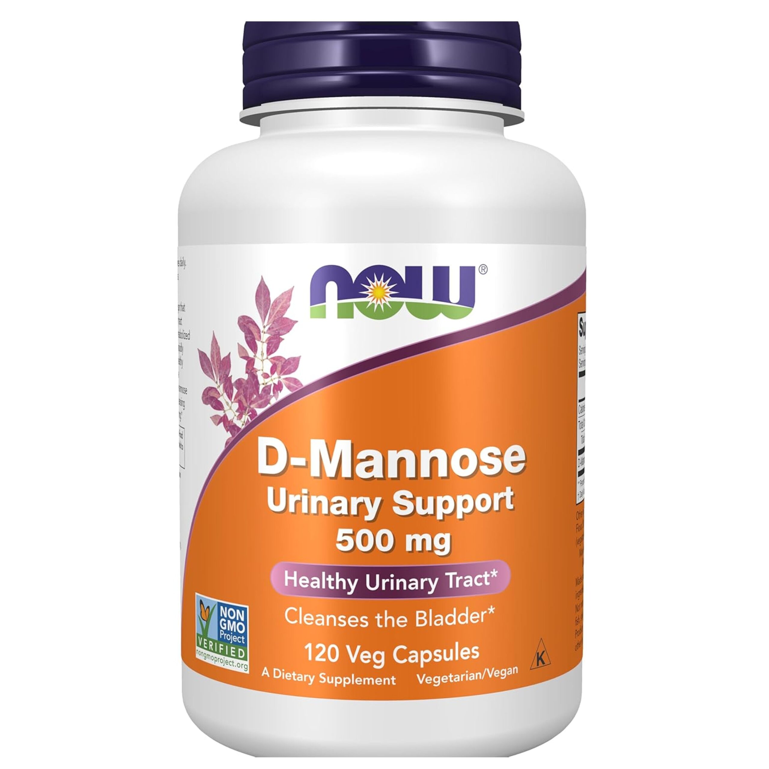 NOW Foods Supplements, D-Mannose 500 mg, Non-GMO Project Verified, Healthy Urinary Tract*, 120 Veg Capsules
