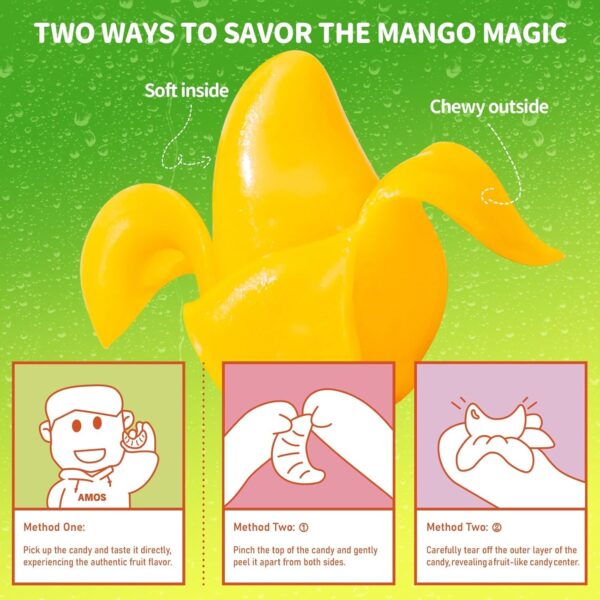 Amos Peelerz Mango Gummy Candy, Peeleble Gummy Mango Peeling Candy,Resealable 2.19oz - Image 5
