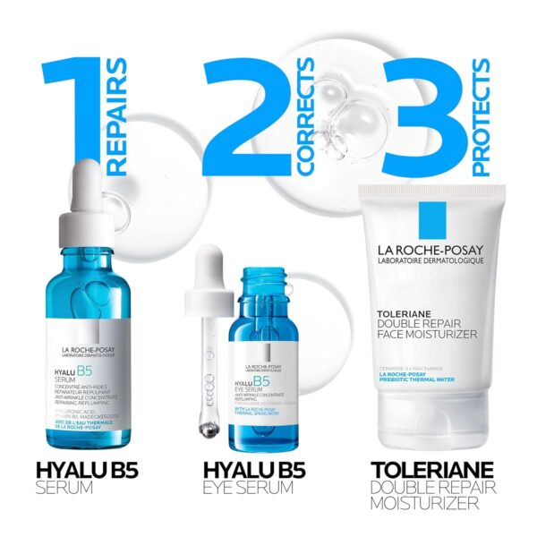 La Roche-Posay Hyalu B5 Eye Serum with Hyaluronic Acid & Caffeine for Dark Circles, Hydrating Serum for Dark Circles and Wrinkles with Roller Ball Applicator, Replumps Under Eye, Fragrance Free - Image 11