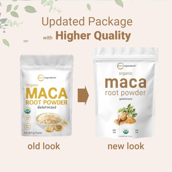 Micro Ingredients Organic Maca Root Powder, 2 lb, Gelatinized for Better Absorption, Antioxidants, Help Energy, Stamina, Endurance, Strength and Immune System, No GMOs, Vegan Friendly and Peru Origin - Image 6