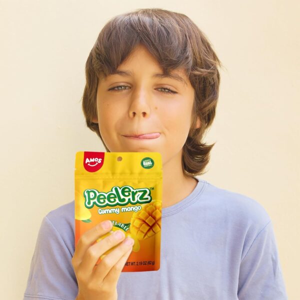 Amos Peelerz Mango Gummy Candy, Peeleble Gummy Mango Peeling Candy,Resealable 2.19oz - Image 7