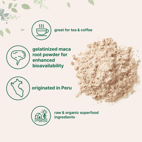 Micro Ingredients Organic Maca Root Powder, 2 lb, Gelatinized for Better Absorption, Antioxidants, Help Energy, Stamina, Endurance, Strength and Immune System, No GMOs, Vegan Friendly and Peru Origin - Image 5