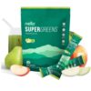 Supergreens Superfood Drink Mix with Chlorella, Moringa, Spinach, Broccoli, Digestive Enzymes, and Probiotics – Apple Pear Flavor, 20 Servings, Travel Pack
