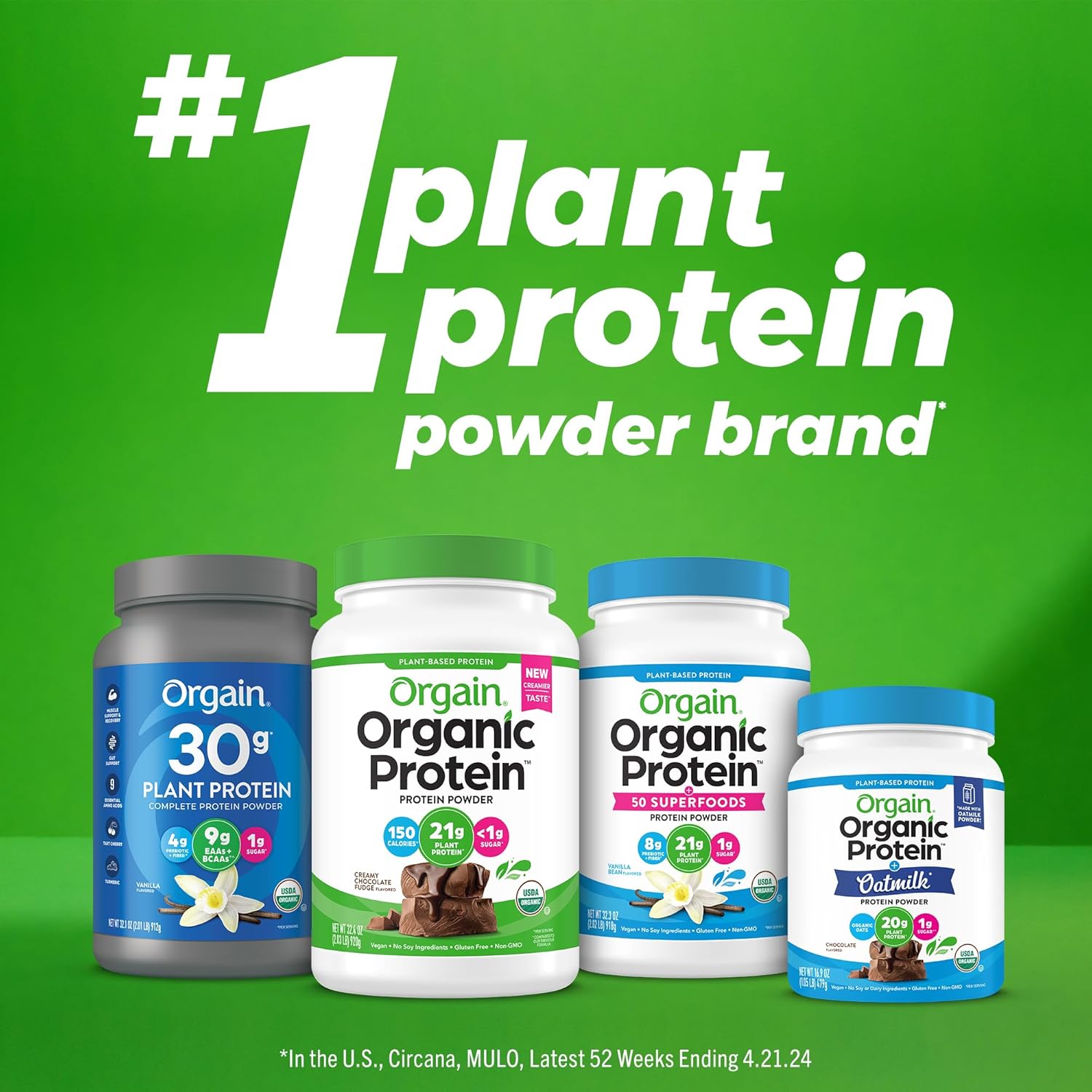 Orgain Organic 30g Vegan Protein Powder, Vanilla, 9g EAAs + BCAAs, Plant Protein, 4g Prebiotic + Fiber, 1g Sugar, Pre-Workout, Muscle Support Recovery - 2.01lb - Image 7