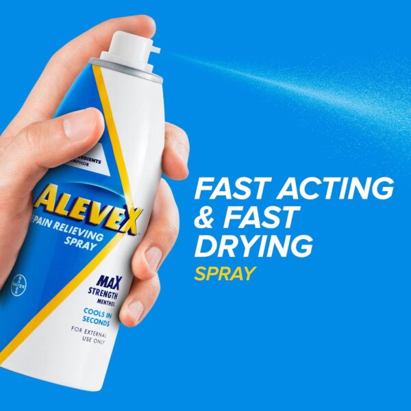 AleveX Pain Relieving Spray, Fast Acting & Fast Drying for Targeted Pain Relief, 3.2 oz Spray - Image 3