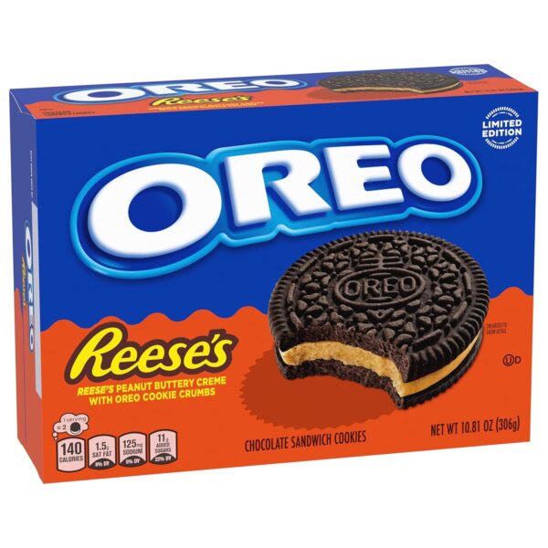 OREO REESE'S Peanut Buttery Creme Chocolate Sandwich Cookies, Limited Edition, 10.81 oz - Image 3