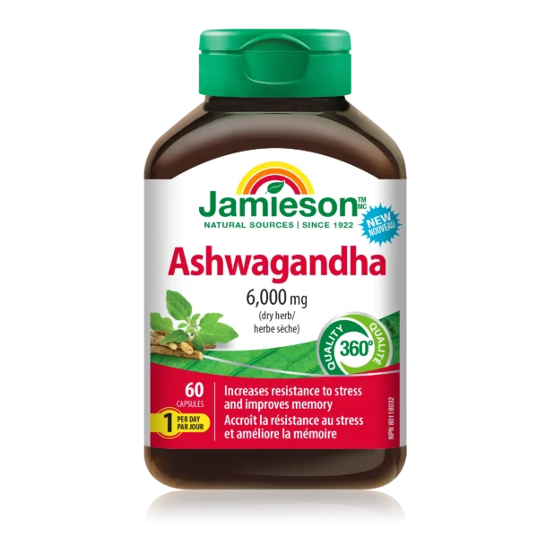 Jamieson Ashwagandha 6000mg, 60 Capsules