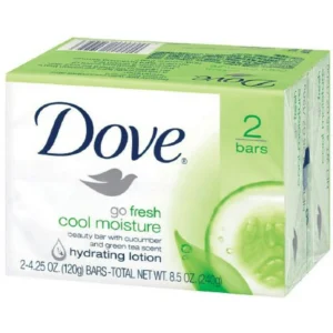 Dove Go Fresh Cool Moisture Beauty Bars, 3.75 oz bars, 2 PACK