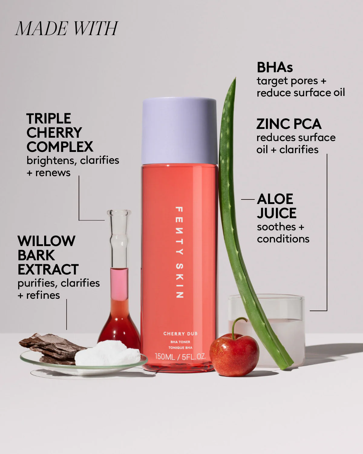 Fenty Skin Cherry Dub BHA Toner with Salicylic Acid + Aloe Juice - Image 2