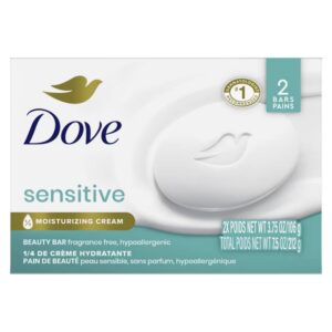Dove Beauty Sensitive Skin Moisturizing Fragrance-Free Beauty Bar Soap - 2-PACK