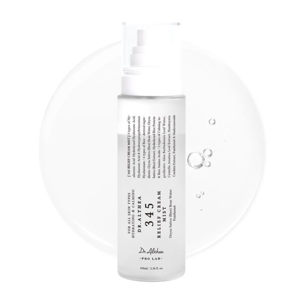 Dr.Althea 345 Relief Cream Mist | Hydrating Facial Mist with Rice Extract | Soothing Care for Sensitive Skin | Vegan Korean Skincare, 3.38 Fl Oz Visit the Dr.Althea Store