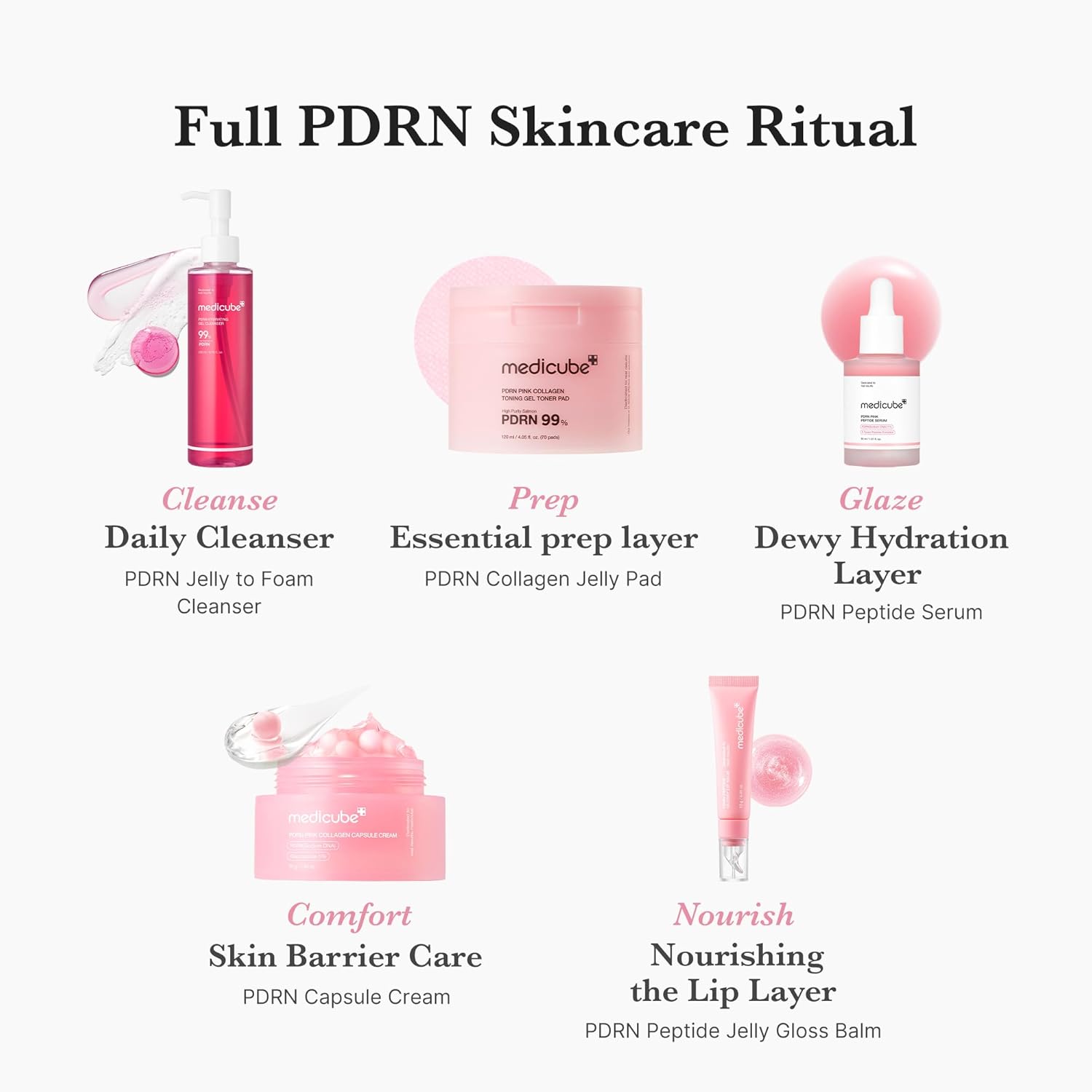 medicube PDRN Peptide Jelly Gloss Balm | Moisturizing Lip Gloss with Pink Peptide, Hyaluronic Acid, Ceramide & Shea Butter | Clear Gloss with Silver Pearl for a Plump, Glossy Lips | 10g Visit the medicube Store - Image 7