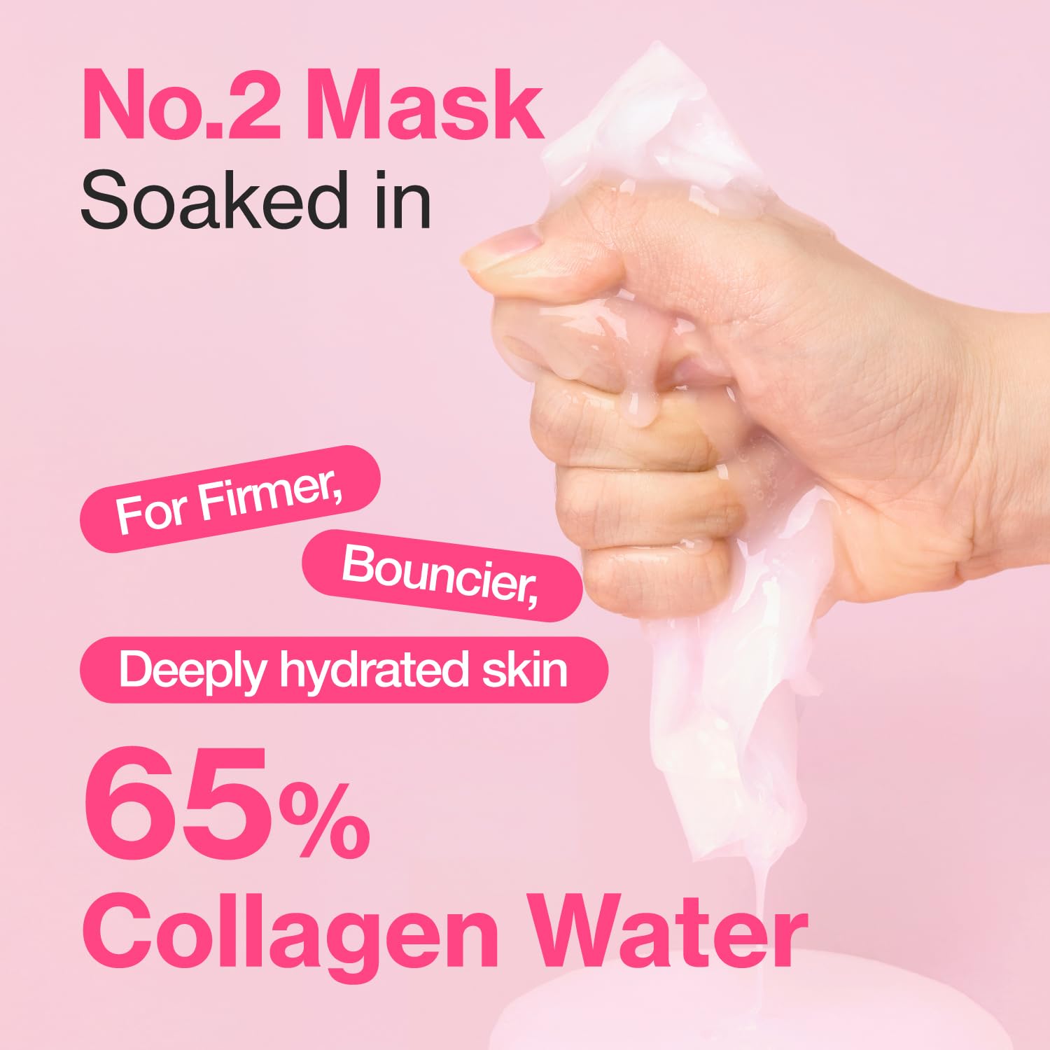 numbuzin No.2 Sheet Mask | Rose PDRN Collagen Plumping Sheet Mask | Korean Mask for face | Brightening, Hydrating, Firming and Moisturizing | Collagen, Peptides, PDRN - Image 5