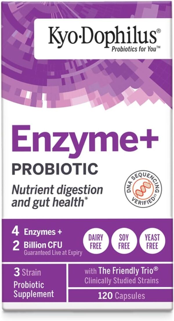 Kyo-Dophilus Enzymes Probiotic, Nutrient Digestion and Gut Health, 120 ct - Image 5