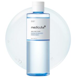 medicube Zero Pore Toner I Exfoliating & Hydrating Blue Bottle Water Toner with AHA, BHA, PHA, Niacinamide, and Panthenol | Korean Skin Care for Pores, Texture, and Moisture Care (8.45 fl. oz.)