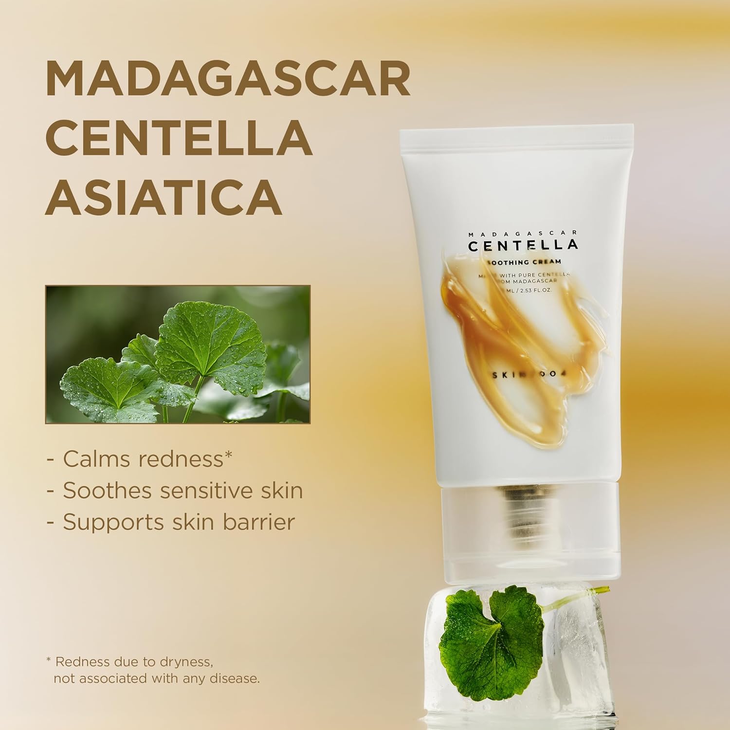 SKIN1004 Madagascar Centella Soothing Cream 2.53 fl.oz, 75ml, Quadruple Ceramide Complex Strengthens Skin Barrier and Smooths Skin 2.53oz - Image 4