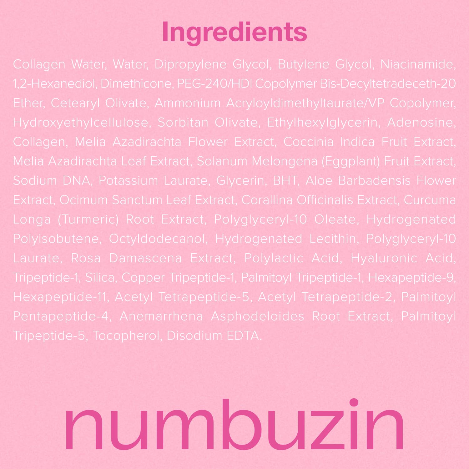 numbuzin No.2 Sheet Mask | Rose PDRN Collagen Plumping Sheet Mask | Korean Mask for face | Brightening, Hydrating, Firming and Moisturizing | Collagen, Peptides, PDRN - Image 7