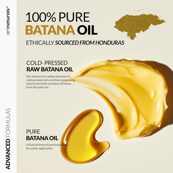 artnaturals Batana Oil for Hair Growth – 4Pc Set: Raw Batana oil 4oz + 4.2oz Paste, Lash Wand & Brow Brush– Organic Dr. Sebi Inspired Products from Honduras –100% Unrefined Miracle for Scalp, Edges & Eyebrows - Image 6