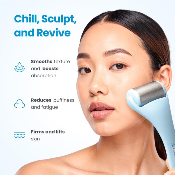 PLANTIFIQUE Facial Ice Roller - Puffiness Cryotherapy Skin Care Massage Tool - Stainless Steel Roller for Men & Women - Metal Massager for Face, Eyes and Body - Image 6