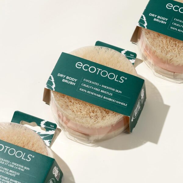 EcoTools Dry Body Brush, Cruelty-Free Bristles Exfoliate & Smooth Skin, Dry Brushing Removes Flaky Skin, May Help Improve Circulation & Tone, Eco-Friendly Skincare Tool, Vegan & Cruelty-Free, 1 Count - Image 7