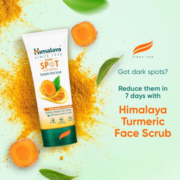Himalaya Dark Spot Clearing Turmeric Face Scrub | Organically sourced Turmeric | Reduce dark spots in 7 days | Gives Radiant Skin | 100g - Image 5