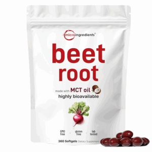 Micro Ingredients Beet Root | 360 Softgels with MCT Oil | Highly Bioavailable | Max Strength | Super Beets Supplements | Fresh Beetroot Extract | Nitric Oxide, Blood Pressure, & Heart Health Support