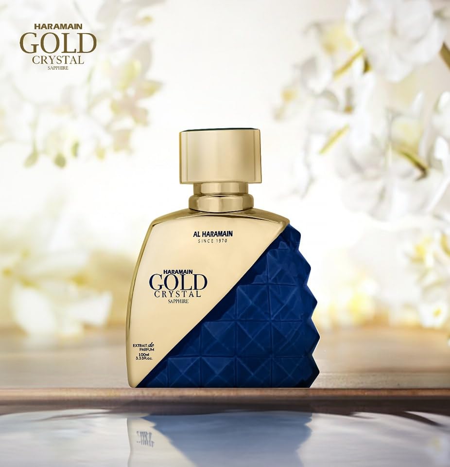 Al Haramain Gold Crystal Sapphire for Unisex - Arabian Perfume for Women and Men - Long Lasting Fragrance - Arabic Perfume - Eau de Parfum - 3.33 oz EDP Spray - Image 6